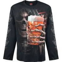 Spiral - Gothic Shirt met lange mouwen - Live Loud - M tot L - voor Mannen - zwart - Maat M