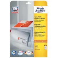 Avery Zweckform AVERY Universele etiketten 6172, 64,6 x 33,8 mm, 600 + 120 stuks
