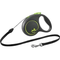 Flexi voor hond rollijn voor black design cord groen s 5 mtr tot 12 kg