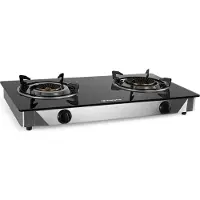 Orbegozo FO 2720, zwart, roestvrij staal, werkblad, gas, 2 zones, 2 zones, extra groot