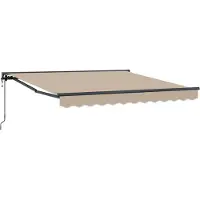 vidaXL Zonnescherm Frame Beige 300 x 250 cm Polyester met PU-coating