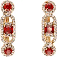 Gaya Oorbellen rose-goud / rood