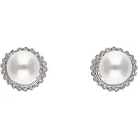 NAEMI Oorbellen zilver / wit