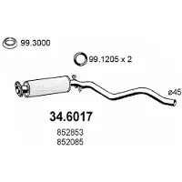 ASSO 34.6017 Uitlaat middendemper