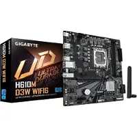 Gigabyte Motherboard - - H610M D3W WIFI6 - Micro-ATX format - Intel H610 chipset - WiFi 6 & DDR4