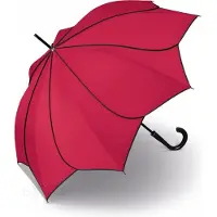 Pierre Cardin Parasol Lang Rood-Zwart - Winddicht & Automatisch