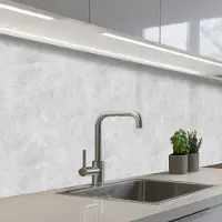 KitchenYeah Keuken achterwand 250x60 cm - Spatscherm zelfklevend Wit - Muur - Verkleuring - Muurbeschermer - Spatwand fornuis