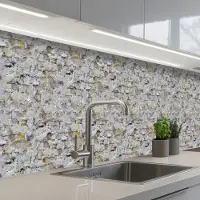KitchenYeah Keuken achterwand 500x80 cm - Spatscherm zelfklevend Bakstenen - Muur - Verf - Muurbeschermer - Spatwand fornuis