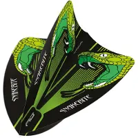 Red Dragon Peter Wright Hardcore Snakebite Freestyle Transparent Green - Dart Flights