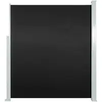 vidaXL Tuinscherm uittrekbaar 100x514 cm zwart