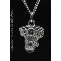 MOOYE ® - Collectie Zilveren Harley Evo motorblok ketting hanger