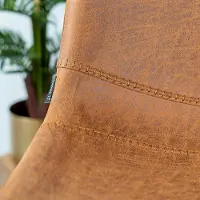 Bronx71 Industriële barkruk Mikky cognac leer 68 - 79 cm - Barkrukken set van 2 - barstoel