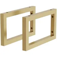 Guido Gusto Ophangbeugel 48x15x2 cm mat goud set van 2 stuks