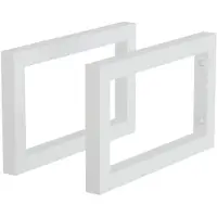 Guido Gusto Ophangbeugel 48x15x2 cm mat wit set van 2 stuks