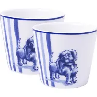 Heinen Delfts Blauw Eierdop Nhaan Blauw / Wit D 4,5 H 4 Cm