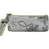 Vagabond - Pencil case-/Make-up tasje - "Diva White"- afmeting 22 x 5 x 7 cm.