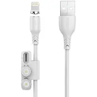 Foneng 3-In-1 Magnetische Kabel Voor Usb-C Lightning Micro Usb 2.4A 1M