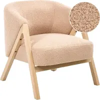 Beliani SKEI - Fauteuil - Beige - Bouclé