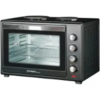 TZS First Austria Elektrisch fornuis met oven First FA-5045-5, Kleine oven, Zwart