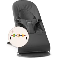 BabyBjörn Wipstoel Balance Soft - Geweven-Jersey - Tri-Fabric - Donkergrijs - Ergonomisch - Verstelbaar - Inklapbaar
