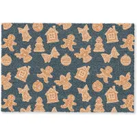 MuchoWow Deurmat 60x40 cm - Droogloopmat Illustratie - Koekjes - Blauw - Mat voor binnen - Schoonloopmat - Deurmatten met print - Inloopmat