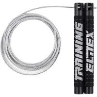 Elitex Training Pro Black Mate & Silver Rope Jump Rope Zilver