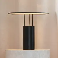Piet Hein Tafellampe , Tempel280, dimbare, Zwart, Slaapkamer, Aluminium, Designer