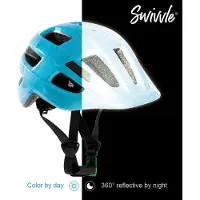 Swivvle Fietshelm Kind Maat S 51 – 54 cm – 360° Reflecterend – CE EN1080 – Inclusief Groene Gesp Sluitingssysteem