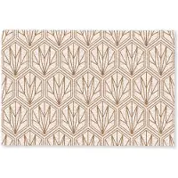 MuchoWow Deurmat 60x40 cm - Droogloopmat Geometrisch - Patroon - Beige - Mat voor binnen - Schoonloopmat - Deurmatten met print - Inloopmat