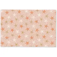 MuchoWow Deurmat 60x40 cm - Droogloopmat Zee - Dieren - Roze - Zeesterren - Mat voor binnen - Schoonloopmat - Deurmatten met print - Inloopmat