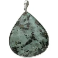 MOOYE ® - Collectie Zilveren Turkoois Turquoise edelsteen druppel groot facet geslepen hanger