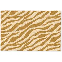 MuchoWow Deurmat 60x40 cm - Droogloopmat Patroon - Zebra - Bruin - Abstract - Mat voor binnen - Schoonloopmat - Deurmatten met print - Inloopmat