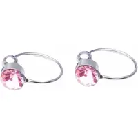 Charme Bijoux Klem Oorbellen Roze Zilverkleur