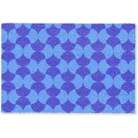 MuchoWow Deurmat 90x60 cm - Droogloopmat Blauw - Maanvlakken - Patroon - Mat voor binnen - Schoonloopmat - Deurmatten met print - Inloopmat