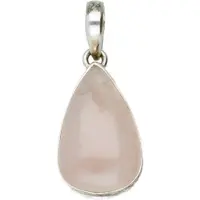 MOOYE ® - Collectie Zilveren Roze kwarts edelsteen druppel hanger