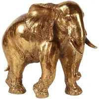 Baroque - Decoratief beeld of figuur - Beeld Olifant 24 cm - Goud - Resin - 24x14x27.5 - Polyresin