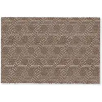 MuchoWow Deurmat 90x60 cm - Droogloopmat Bruin - Lijnen - Patroon - Mat voor binnen - Schoonloopmat - Deurmatten met print - Inloopmat