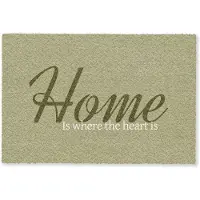 MuchoWow Deurmat 90x60 cm - Droogloopmat Home - Collectie - Groen - Mat voor binnen - Schoonloopmat - Deurmatten met print - Inloopmat