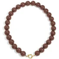Yehwang Ketting met grote kralen en frontsluiting-15mm