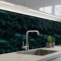 KitchenYeah Keuken achterwand 200x80 cm - Spatscherm zelfklevend Vloeiend - Verf - Donker - Muurbeschermer - Spatwand fornuis
