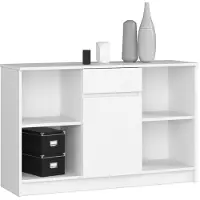 Akord Ladekast B-17 met 1 Lade en 6 Planken / Furniture Factory / Wit / 120 x 77 x 40 cm