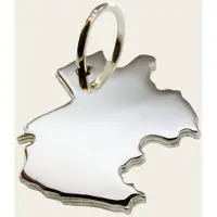 MOOYE ® - Collectie Zilveren Landkaart Gabon ketting hanger