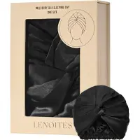 Lenoites Mulberry Silk Sleeping Cap Black