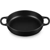 Le Creuset Hapjespan Twee handgrepen 'Mat Zwart' Ø28cm / 3.2L