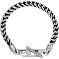 Diesel Armband zwart / zilver