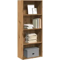 vidaXL Boekenkast 60x30x152 cm bewerkt hout artisanaal eikenkleurig
