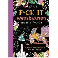 Deltas F*ck it - Wenskaarten om in te kleuren Kleurboek