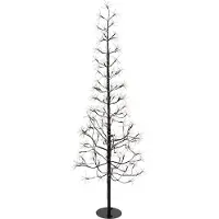Luca Lighting Kerst vloerlamp zwart boom 150cm incl. LED met timer IP44 - Caspar
