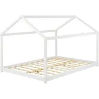 En.casa Kinderbed 'Cerro', 140x200 cm, ombouwwerk, wit