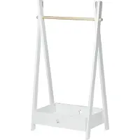 En.casa Kinder kledingrek Laxe 126x73x43 cm wit en houtkleurig